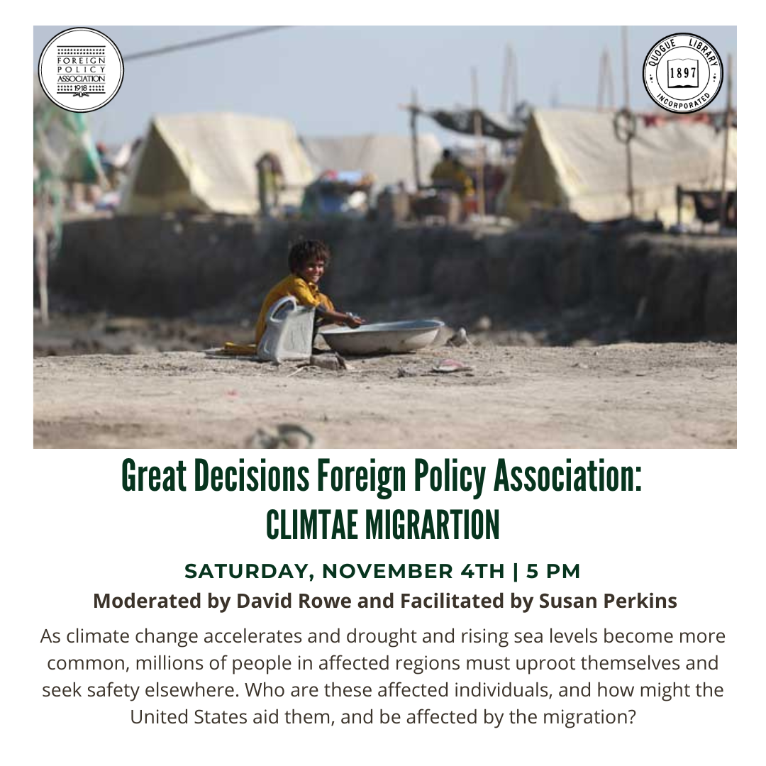 Great Decisions Foreign Policy Association: Climate Migration