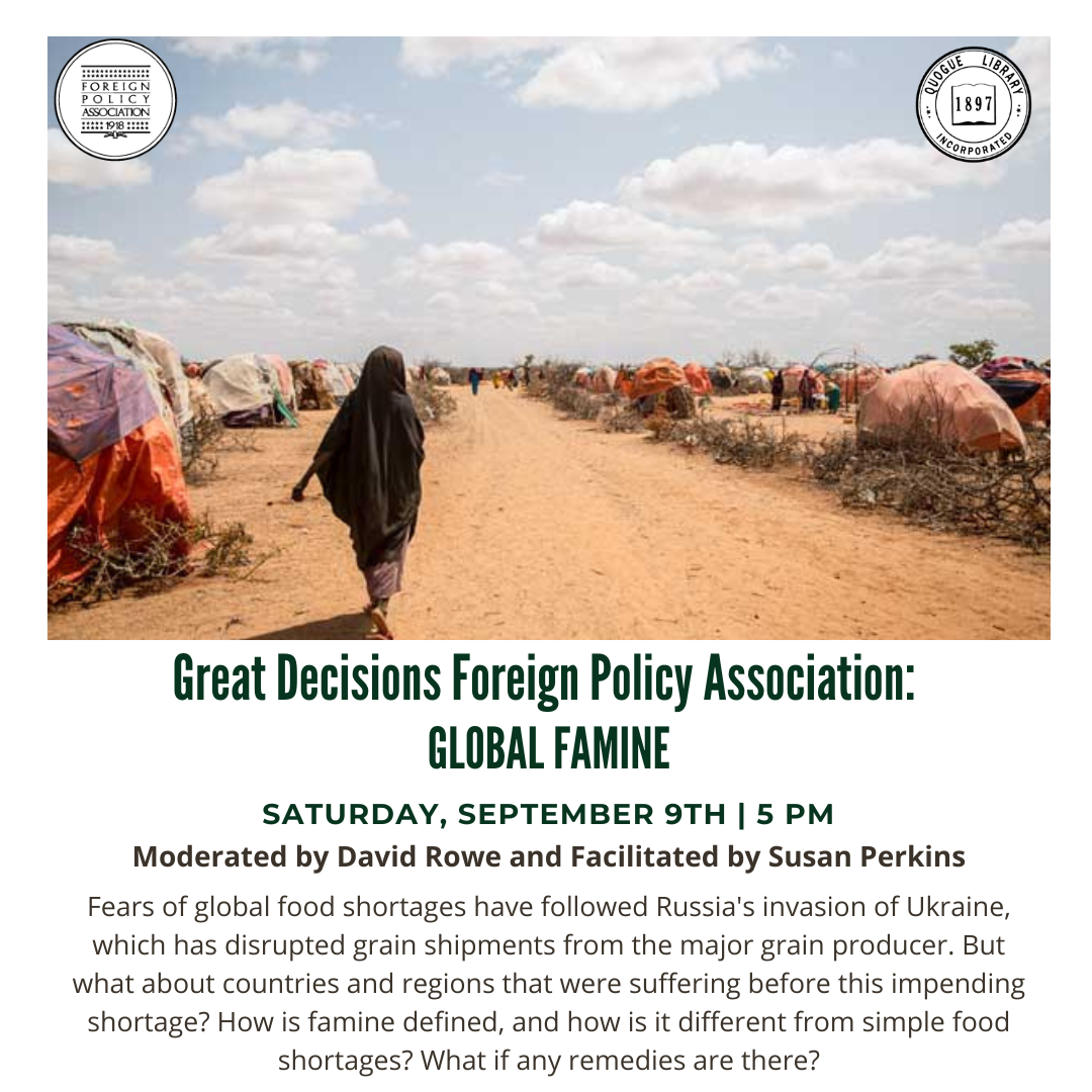 Great Decisions Foreign Policy Association: Global Famine