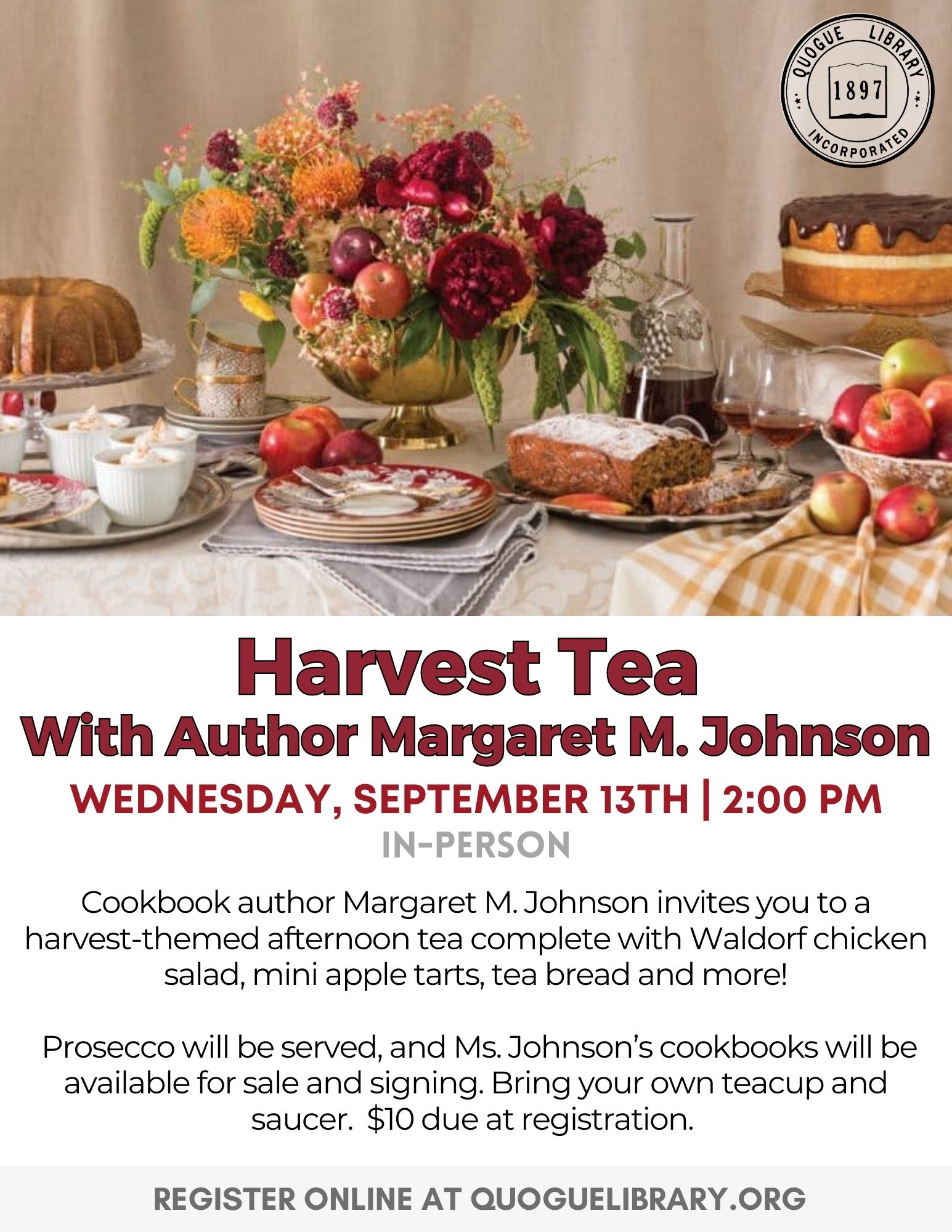 Harvest Tea  With Author Margaret M. Johnson
