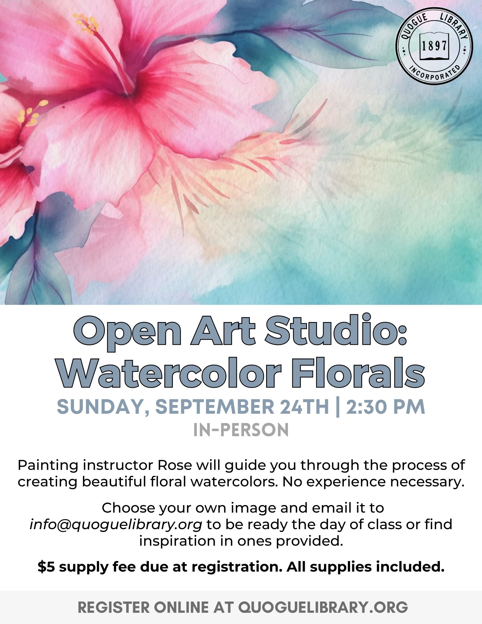 Open Art Studio: Watercolor Florals