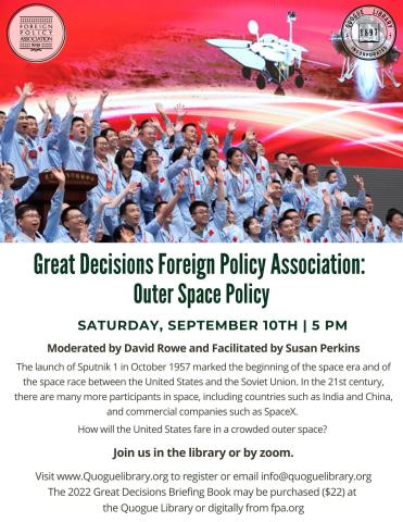 eat Decisions Foreign Policy Association: Outer Space Policy