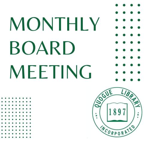 Monthly Board Meeting