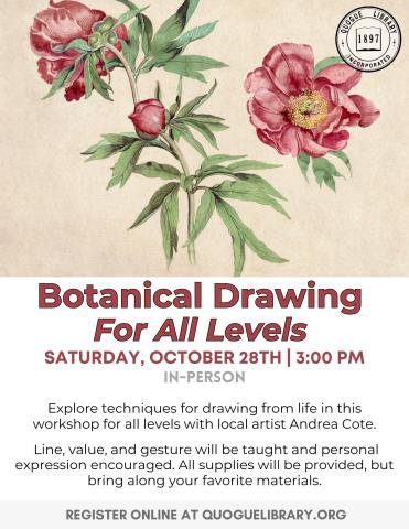 Botanical Drawing  For All Levels 