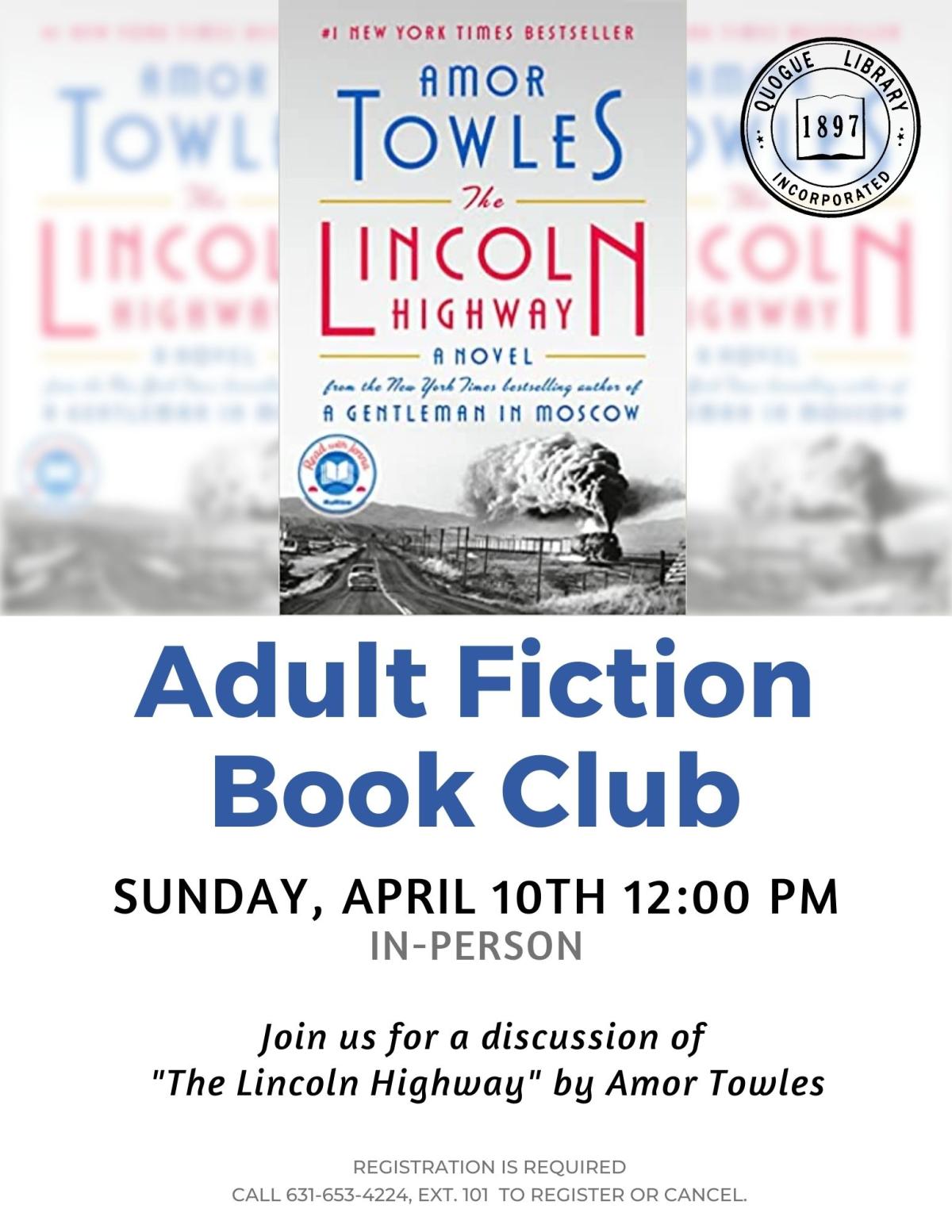 Book Club: The Lincoln Highway